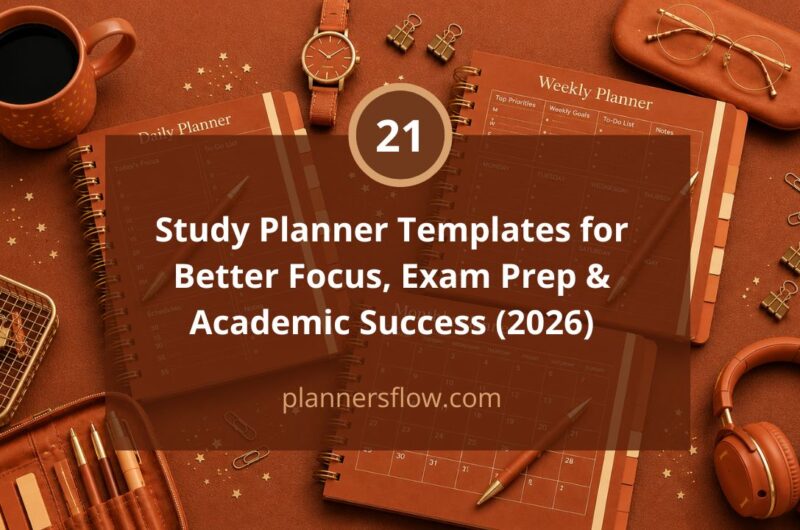 Study Planner Templates