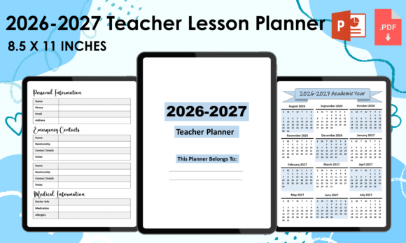 Teacher Lesson Planner 2026-2027