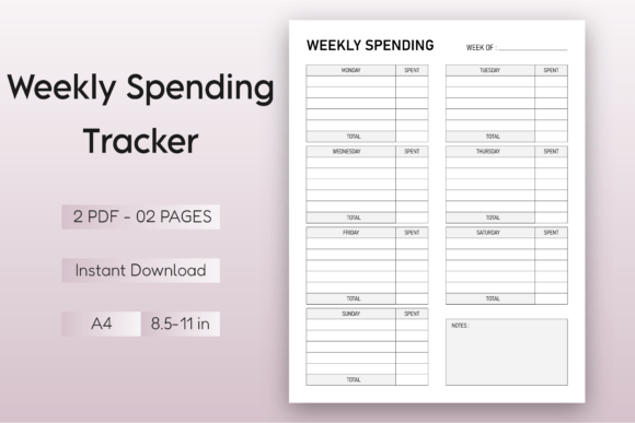 Weekly Spending Tracker Printable